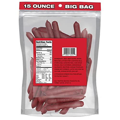 Old Trapper Deli-Style Beef Sticks, Jalapeño Flavor, 15-Ounce Package, Spicy Beef Sticks, Six Grams of Protein and Zero Grams of Sugar per Serving (Pack of One) - Thumbnail 2