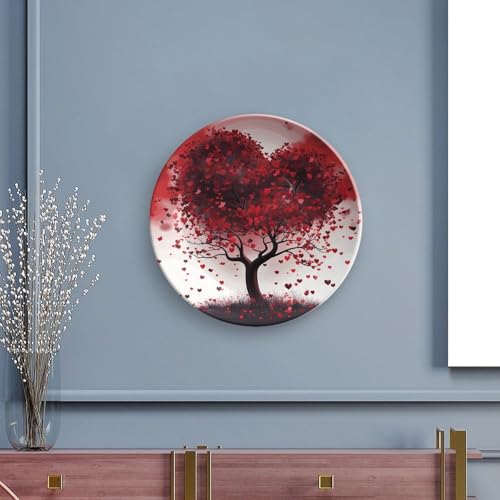 Plato Decorativo Bone China 7 pulgadas Corazón Rojo miniatura 5