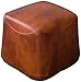 Przechowywanie podnóżek skóra bydlęca stołek tapicerowany podnóżek sofa otomana pufa luksusowa rama z litego drewna zmiana ławka na buty stołek na łóżko (rozmiar: 33 x 33 x 35 cm) (kolor: Khaki) Tapicerka (kolor : Brązowy)