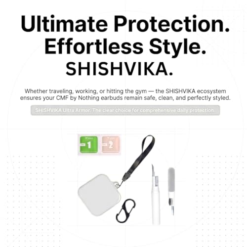 Image of SHISHVIKA Case Cover Compatible for CMF by Nothing Buds Pro 2 / Buds 2 Plus /Buds 2 (White, Combo - Kit)