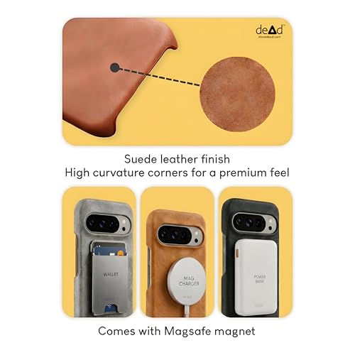 Image of dead Suede Leather Back Cover for Google Pixel 9 (Tan)