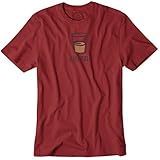 Life is good Men's Half Full Glass Crusher Tee