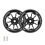 Bicicleta plegable de aleación de aluminio Easy Wheel de 70 mm con goma para Brompton y para 3Sixty, rodamiento diseñado para mejorar la carga y el rodamiento suave (negro)