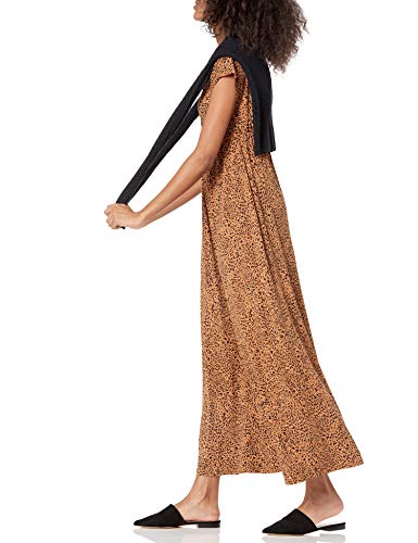 Image of Amazon Essentials Women's V Neck Short Sleeve Waisted Maxi Dress (Available in Plus Size)