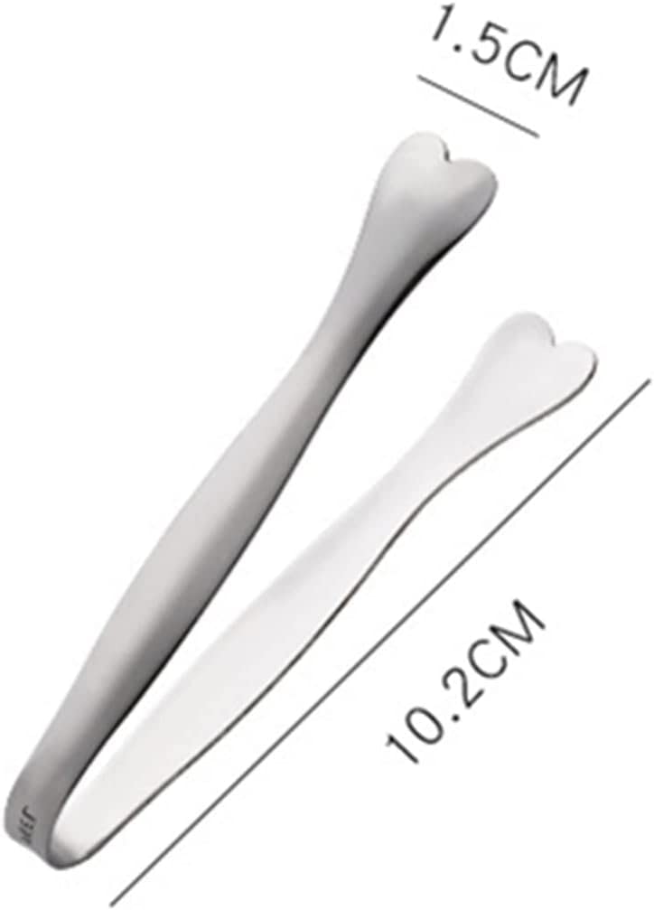 Pinces de cuisine Pinces à sucre en forme de cœur en acier inoxydable Petite pince à glaçons en sucre Pinces à steak Pince à épiler Accessoires de cuisine pinces
