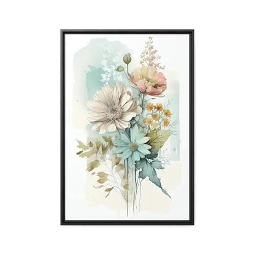 Cuadros decorativos en lienzo con diseño de flores para decoración de pared en habitaciones 2