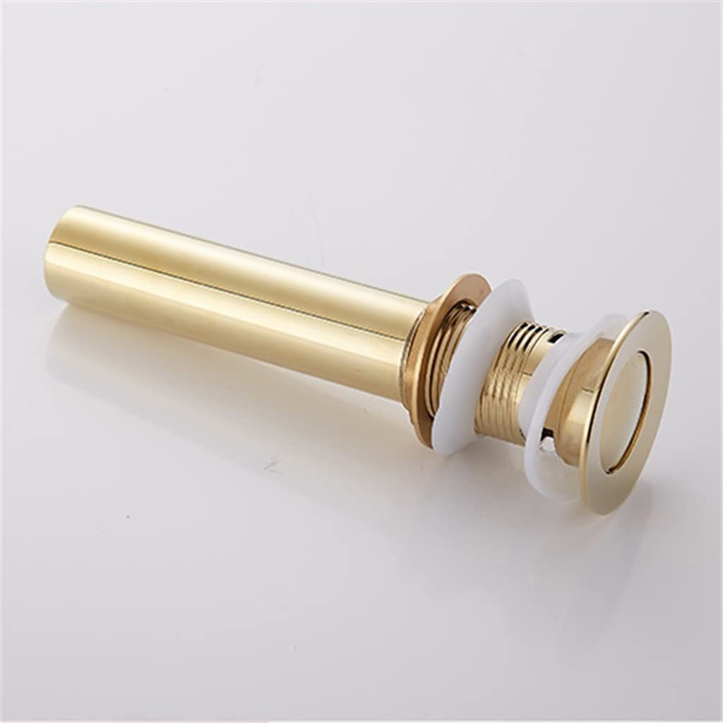 Italiano: Bagno Accessorio Lavello Drain Filtro Golden Color Click-Clack Basin Waterlet con Overflow(3-Pack)