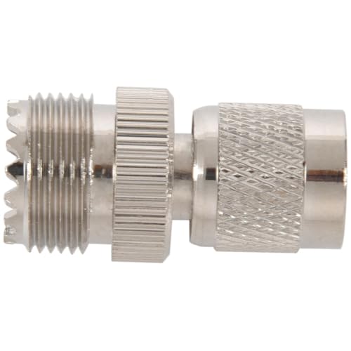 Adaptador TNC Macho a PL259 UHF Hembra en Pack de 10 Unidades Plateado 3