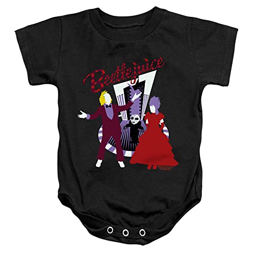 Beetlejuice The Vows Unisex Infant Snap Suit for Baby (6 Months) Black