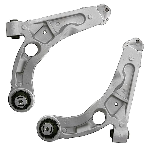 Image of Detroit Axle - Front End Suspension Kit for Jeep 2014-2018 Cherokee, 2 Lower Control Arms 4 Outer Inner Tie Rods 2015 2016 2017 Replacement
