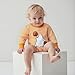 Lehoso Halloween Baby Girl Boy Clothes Newborn Ghost Pumpkin Sweatshirt Romper Long Sleeve Jumpsuit Infant Baby Fall Clothes (Orange, 0-3 Months)