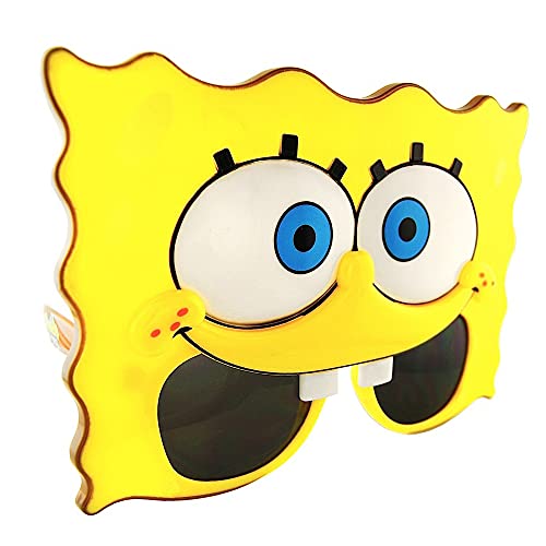 Sun-Staches Spongebob Squarepants Sunglasses | Nickelodeon Costume Accessory | UV 400 | One Size Fits Most