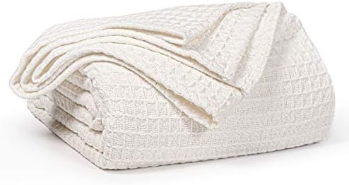 EHC Luxuriously Soft Chunky Waffle Cotton Throws Large Sofa Bed, Sofa, Couch Blanket Bedspread, Double, 150 x 200 cm - Charcoal