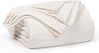 EHC Luxuriously Soft Chunky Waffle Cotton Throws Large Sofa Bed, Sofa, Couch Blanket Bedspread, Double, 150 x 200 cm - Charcoal