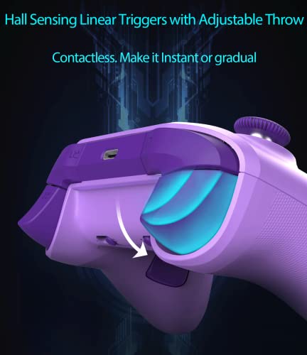 Mobapad Elite Wireless Switch Controller For Nintendo Switch Pro/Lite/Oled, Hd Rumble Controller For Pc Android Ios Macos Steam Deck, Local Macro & Turbo, Alps Joysticks & Mechanical Face Buttons (Lavender) #TOP4