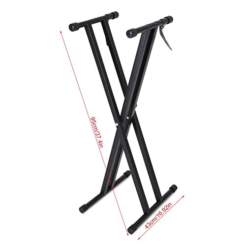 Support Stand Style X pliable pour clavier à simple niveau avec double avec châssis, résistant Style X pour clavier, piano numérique, réglage facile de la hauteur et de la largeur, noir - Les Beatles, Paul McCartney, John Lennon, RIngo Starr, George Harrison Support Stand Style X pliable pour clavier à simple niveau avec double avec châssis, résistant Style X pour clavier, piano numérique, réglage facile de la hauteur et de la largeur, noir – Image 4