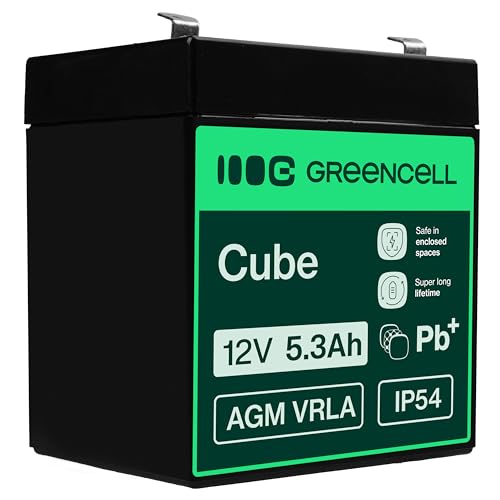 Green Cell AGM 12V 5,3Ah VRLA Batteria al Piombo per Casse e Bilance