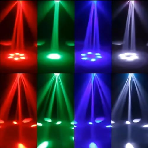 JUNMAN 6 Head Bee Eye Led Beam Moving Head Wash Light DJ Disco Stage Lights with Led Strip 1pc Pack
