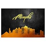 artboxONE Poster 30x20 cm Städte Memphis Tennessee Gold 