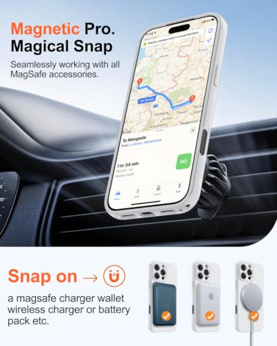 Image of Magnetic for iPhone 16 Pro Case,Shockproof Matte Cover,White