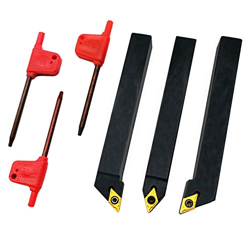 Set 3 Piezas Porta Herramientas de Torno 1/2" CNC Carburo miniatura 1