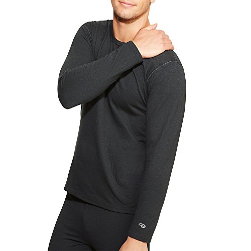 Duofold mens Heavyweight Double-layer Shirt thermal underwear tops, Black, Large US