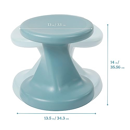 Image of ECR4Kids Twist Active Wobble Stool, 14in Seat Height, Classroom Furniture, Powder Blue