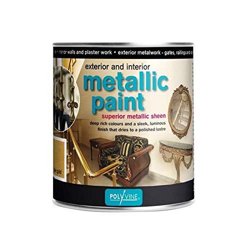 Polyvine Metallic Paint Bright Gold 32 oz Quart