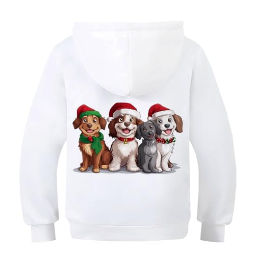 Sweat à capuche imprimé 3D chiots vêtement enfant 6-15 ans confortable