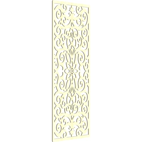 Image of Buel Decorative Pierced Fretwork Wood Wall Panels, 31 3 /8 inchW x 79 3 /8 inchH x 1 /4 inchT, Alder