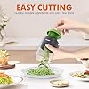 Ibergrif M522 Spiralizzatore di Verdure, Spaghetti di Zucchine Attrezzo Aggiornato Manuale Taglia Zucchine Senza BPA, Lavabile in Lavastoviglie, 4 in 1 Taglia Zucchine Spaghetti per Zucchina Cetrioli
