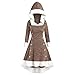 Produktbild Damen Weihnachtskleider, Rovinci Frauen Hoodie Kleider Kapuzenpullover Weihnachten Santa Claus Kostüm Kleid Strickkleid Langarm Cocktailkleid Festlich Partykleid Abendkleid Karneval Kostüme Cosplay