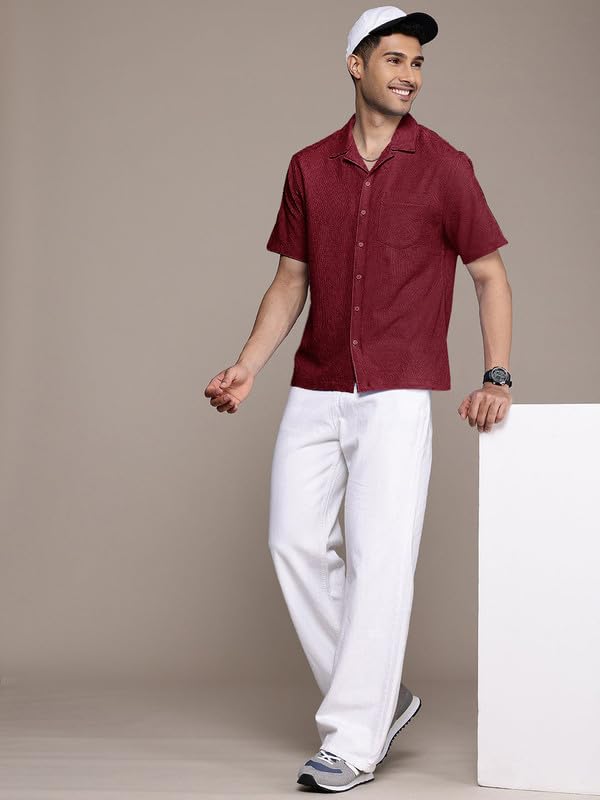 Image of Tee Projekt Fashion Textured Shirts for Men||Regular Fit Casual Shirt for Men||Fancy Shirt