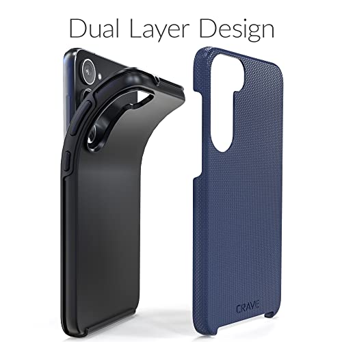 Image of Crave for Samsung Galaxy S23 Plus Case, Shockproof Protection Dual Layer Case for Samsung Galaxy S23 Plus (6.6 inch) - Navy