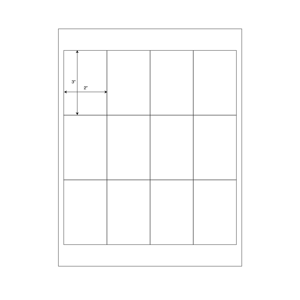 Globe Scientific LCS-76X51W Cryogenic Label Sheet for Rack and Box, 76mm Length, 51mm Width, White, Pack of 240