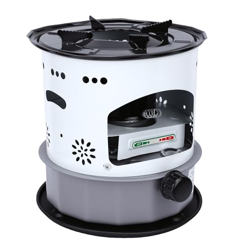 Asixxsix Calentador y Estufa de Queroseno Portátil 2 en 1 para Uso en Interiores, Estufa de Queroseno de 5.2 L, de para Cocinar en Tiendas de Campaña,Pesca en Hielo Asixxsix Calentador y Estufa de Queroseno Portátil 2 en 1 para Uso en Interiores, Estufa de Queroseno de 5.2 L, de para Cocinar en Tiendas de Campaña,Pesca en Hielo