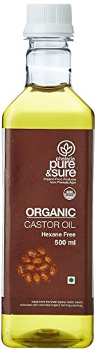 Image of Phalada Pure & Sure Organic Sunflower Oil | Sunflower Oil for Cooking | High in Antioxidants, Delicious & Healthy Sunflower Cooking Oil (1 Litre), Yellow & Pure & Sure Castor Oil, 500ml