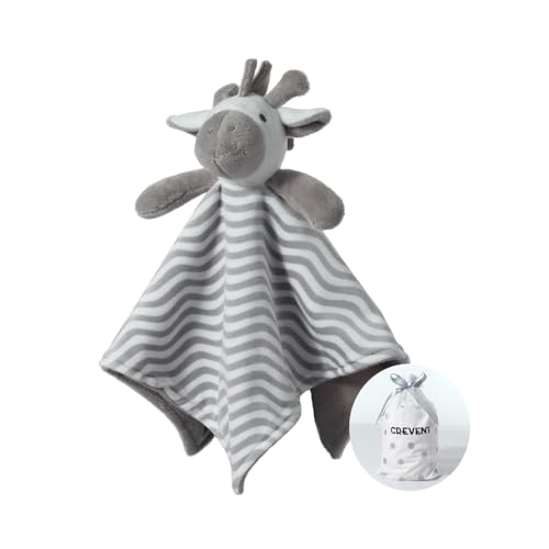 CREVENT - Copertina di conforto in morbido pile, con animaletto, per bambini e neonati, per compleanni e baby shower (zebra grigia)