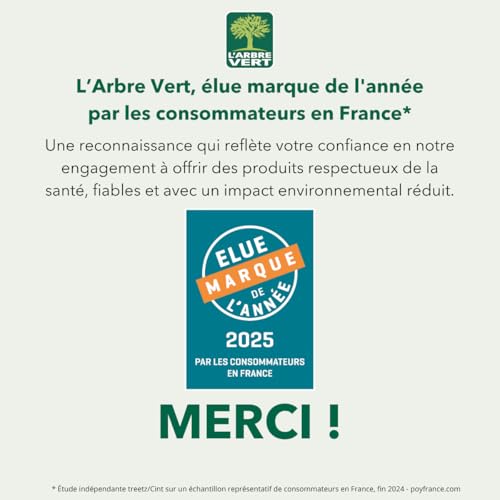 L'Arbre Vert Vaisselle Mains Ecolabel Amande - Hypoallergénique - 97% d'ingrédients d'origine naturelle - 500mL (Lot de 3)