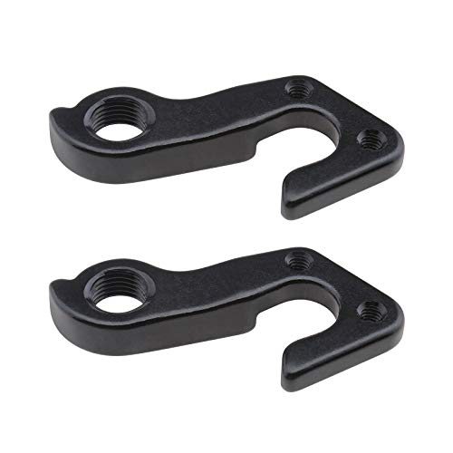 2pcs MTB Bicycle Rear Gear Mech Derailleur Hook Hanger Black Aluminum Tailhook Dropout Frame Adapter for Mountain Road Bike Cycling