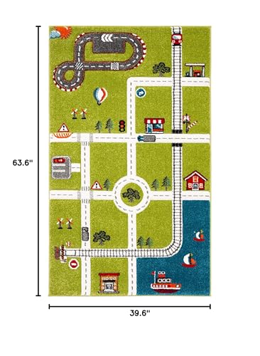 Safavieh CRK192Y-3 Carousel Kids Collection Accent Rug thumb #1