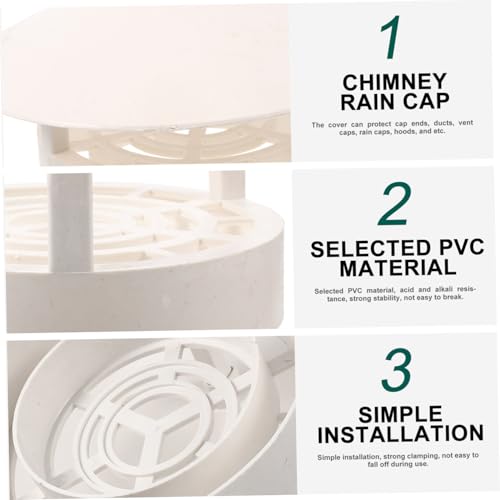 Cubierta de chimenea de PVC blanco de 250mm para techos 6