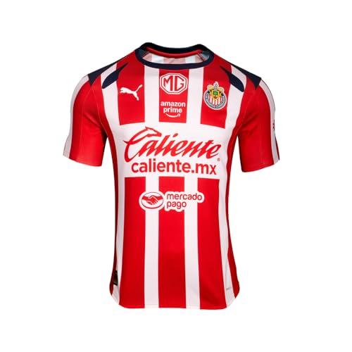 PUMA Mens Chivas Home Promo 25-26 Collared Short Sleeve Jersey Casual - Red - Size XL
