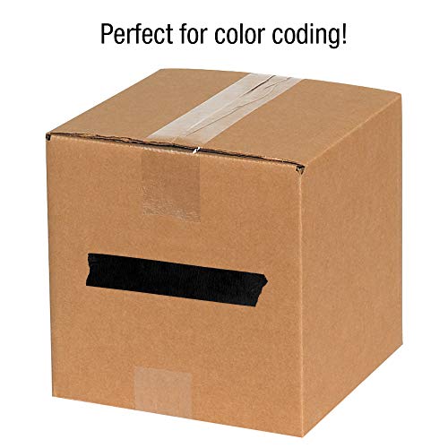 Image of Tape Logic (72 Pack General Purpose Colored Masking Tape, 1 /2 Inch x 60 Yards, Black, for Home, Office, Arts, Crafts, DIY, Labeling and Coding