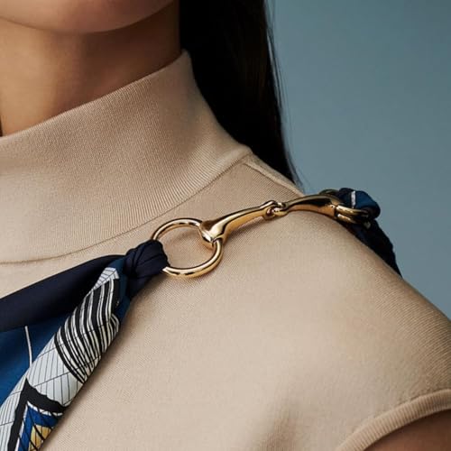 Image of 2 Pcs Scarf Ring Clips for Women Metal Shirt Tightener Cinch Buckle for Silk Scarf Shawl Blouse Sweater T Shirt Clothing Accessories