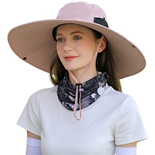 Image of Wide Brim Sun Hat for Men Women UV Protection Ventilated Summer Hats for Fishing Hiking Garden Beach
