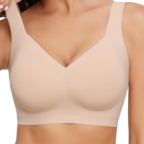Mivorica Women's Plus Size Wireless Bra, 4XL