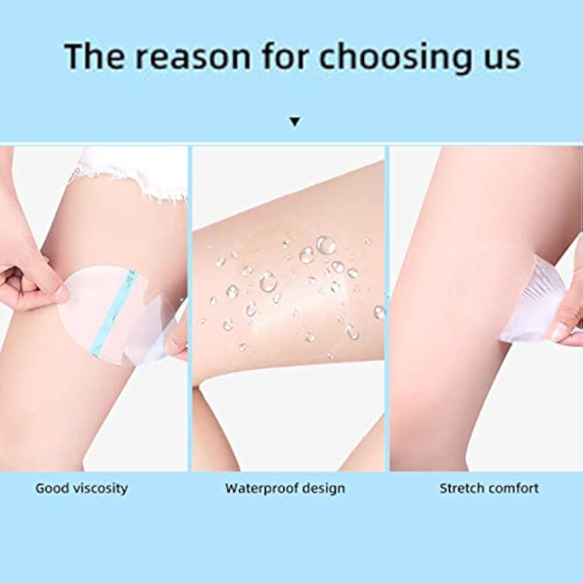 2x Set of 10 Transparent Anti Chafing Thigh Tapes