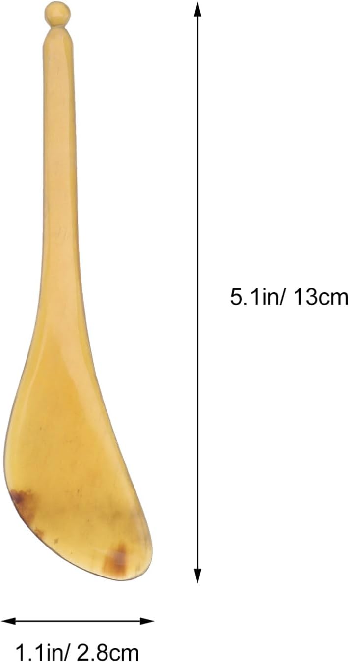Natural Ox Horn Gua Sha Massage Tool 5.11In Facial and Eye Scraping Board for Spa Relaxation Pain Relief Neck Back Arms Legs - Image 2