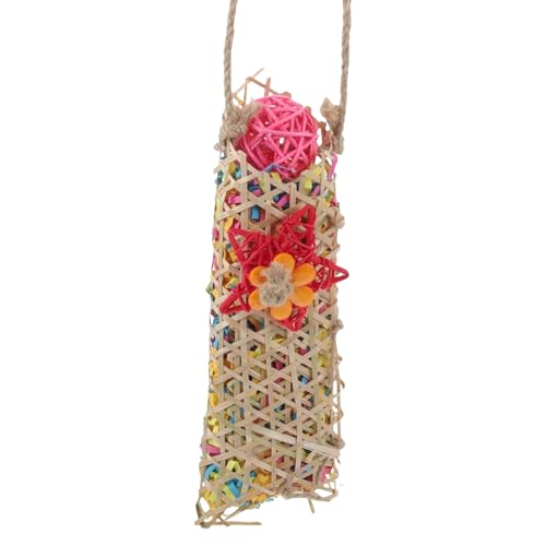 Nixiara Juguetes para triturar pájaros, juguetes coloridos para masticar periquitos, juguetes coloridos de cuerda, perca, hamaca, soporte, accesorios para periquitos, cacatúas